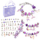 Kit Pulseiras Infantil Exclusivas com 60 Joias e Caixa de Presente