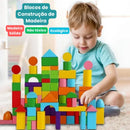 Blocos de Montar Infantil 40 Peças Coloridas e Educativas