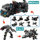 Blocos De Montar Missão Policial Brinquedo Educativo 585 peças