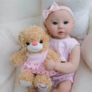 Boneca Reborn Bebê Safira Toque Fofinho e Kit com Mamadeira e Chupeta