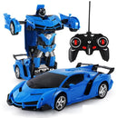 Carrinho de Controle Remoto Vira Robô com Luzes LED e Alta Resistência