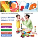 Blocos de Montar com Pista de Corrida e Bolinhas