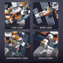 Blocos de Montar Estação Espacial Globo Transparente Brinquedo Educativo Criatividade e Tecnologia