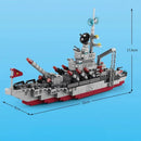 Blocos de Montar Navio de Guerra 554 Peças