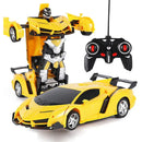 Carrinho de Controle Remoto Vira Robô com Luzes LED e Alta Resistência