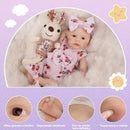Boneca Reborn Bebê Giuliana Corpinho de Silicone Bem Macio para Banho Calminho e Olhinhos Doces que Encantam