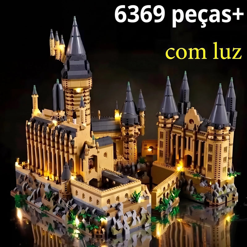 Blocos de Montar Castelo Mágico Medieval com Luzes para Criatividade e Diversão