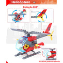 Blocos de Montar Estação de Bombeiros com Caminhão Carro e Helicóptero 756 Peças