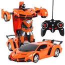 Carrinho de Controle Remoto Vira Robô com Luzes LED e Alta Resistência