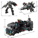 Blocos De Montar Missão Policial Brinquedo Educativo 585 peças