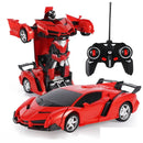 Carrinho de Controle Remoto Vira Robô com Luzes LED e Alta Resistência