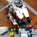 Blocos de Montar Helicóptero de Resgate Airbus Motor Giratório Brinquedo Educativo