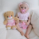 Boneca Reborn Bebê Safira Toque Fofinho e Kit com Mamadeira e Chupeta