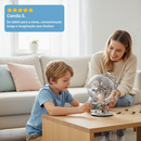 Blocos de Montar Estação Espacial Globo Transparente Brinquedo Educativo Criatividade e Tecnologia