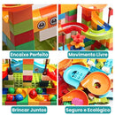 Blocos de Montar com Pista de Corrida e Bolinhas