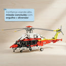 Blocos de Montar Helicóptero de Resgate Airbus Motor Giratório Brinquedo Educativo