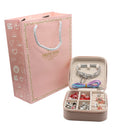 Kit pulseiras infantil e Colares Encantadores com 60 Joias e Porta Joias