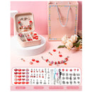 Kit pulseiras infantil e Colares Encantadores com 60 Joias e Porta Joias