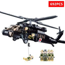 Blocos de Montar Helicóptero Resgate Médico Brinquedo Criativo 692 Peças