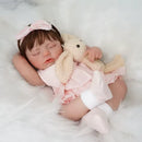 Boneca Reborn Bebê Letícia Banho Quentinho e Corpo Inteiro em Silicone Macio para Colo