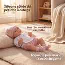 Boneca Reborn Bebê Bibi Toque de Pele Macio e Corpinho de Silicone