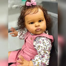 Boneca Reborn Bebê Samira Corpinho de Pano Bem Macio e Vestidinho de Princesa Encantador